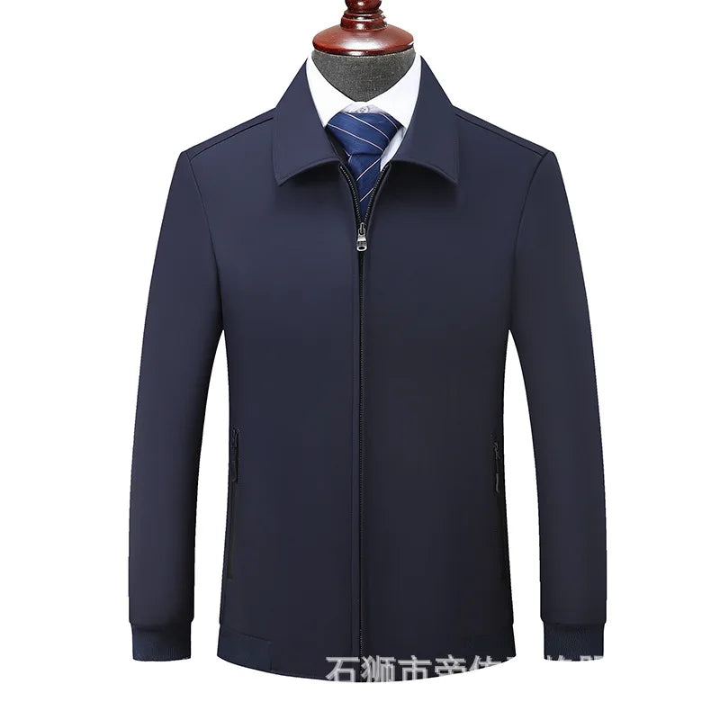 Men's Loose Fit Midweight Jacket – Casual Style for Spring & Autumn