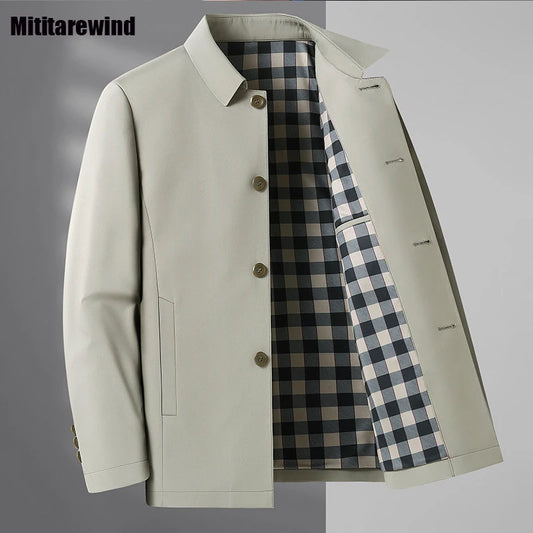 Men's Harajuku Style Jacket – Single-Breasted, Smart Casual Outerwear